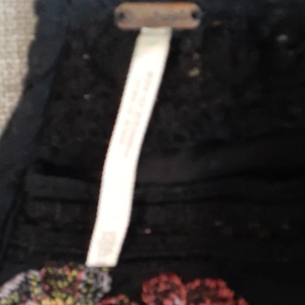 Free people black tunic embroidery floral Boho Festival   top size xs - Picture 10 of 16